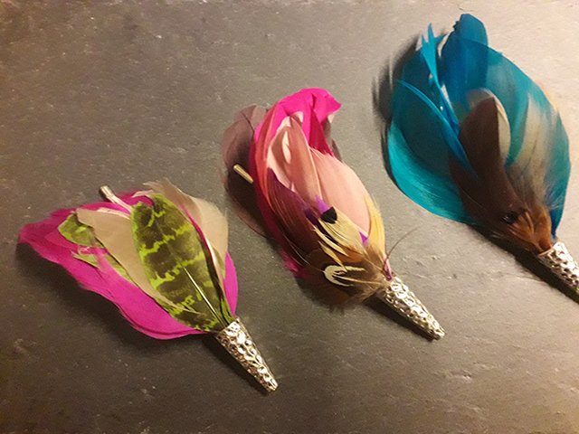 Broches de plumas