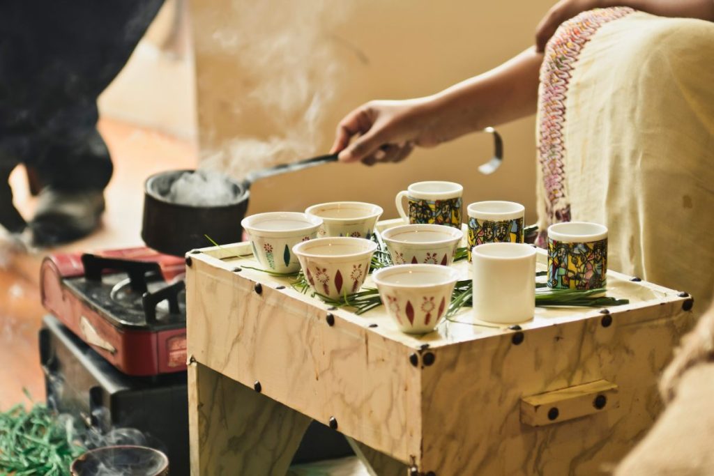 Ceremonia del café en Etiopía.