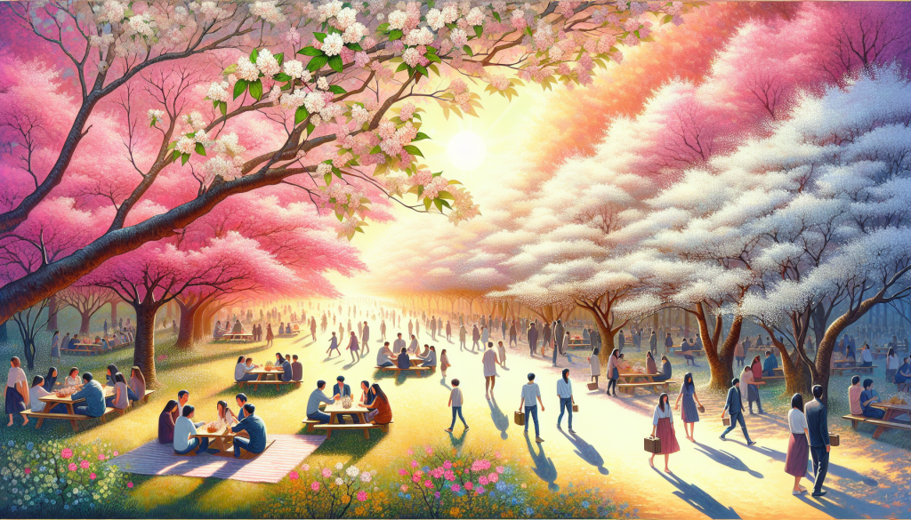 Temporada de cerezos en Japón.