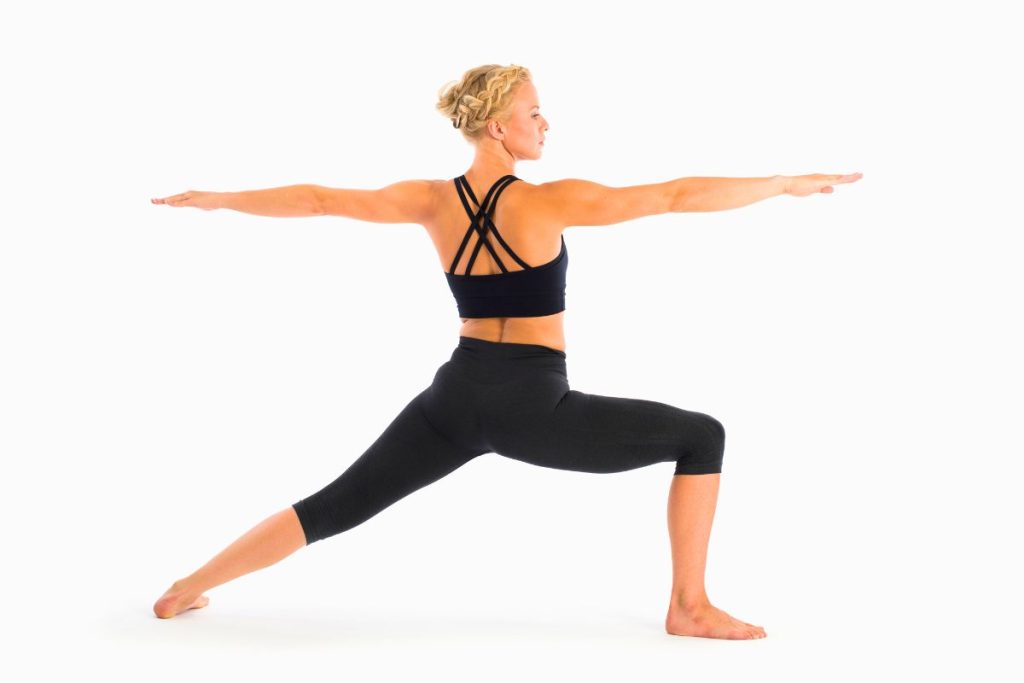 Virabhadrasana II, postura del guerrero II, yoga.