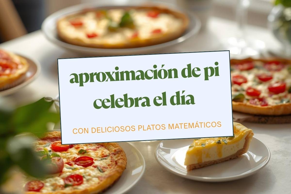 Carel de anuncio del día de la aproximación de pi.