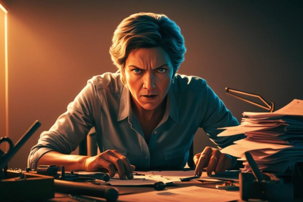 Una persona enfrentándose a un problema difícil.