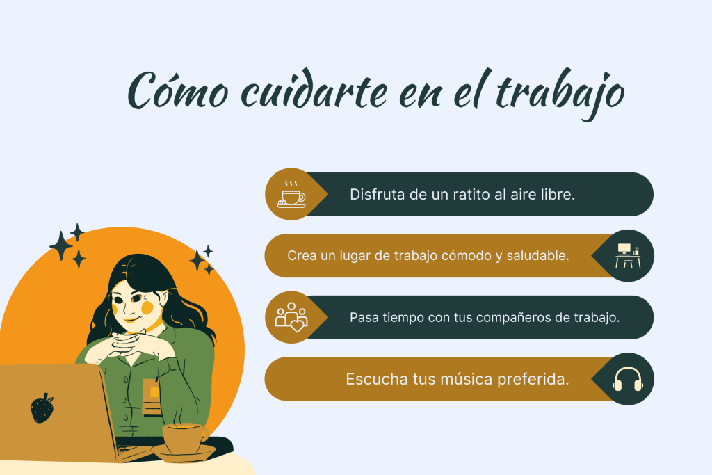 Sugerencias para cuidarte en el trabajo.