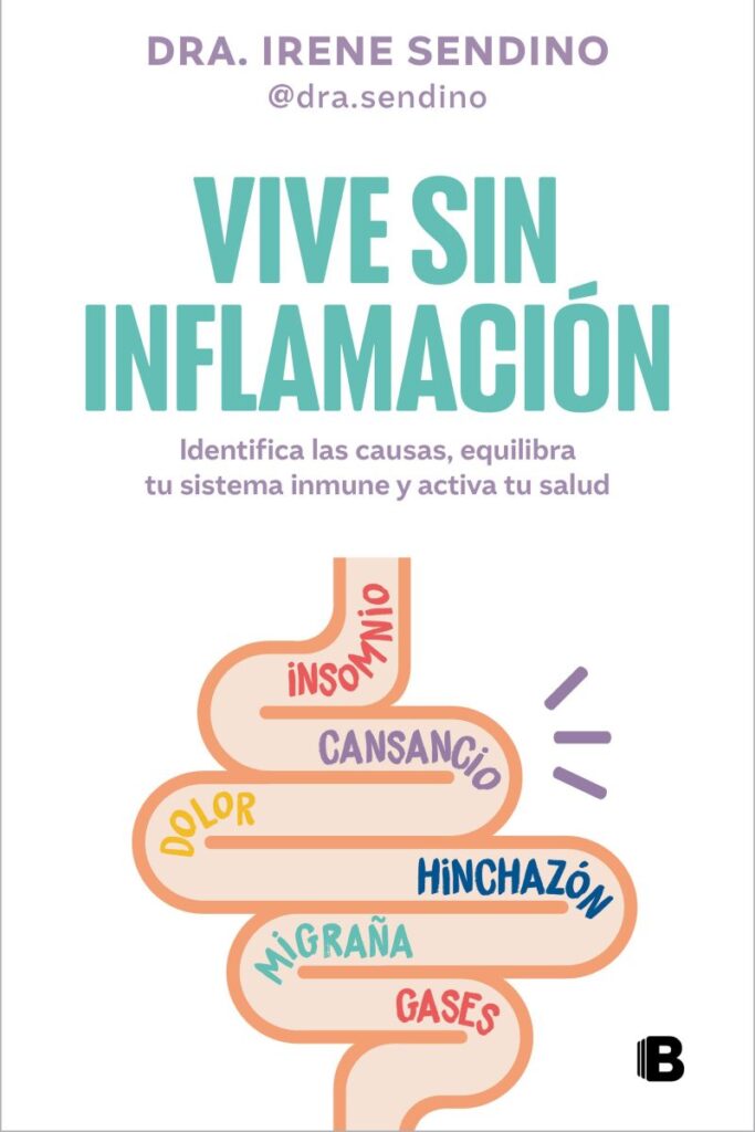 Portada del libro titulado vive sin inflamación, de Sandra Moñino.