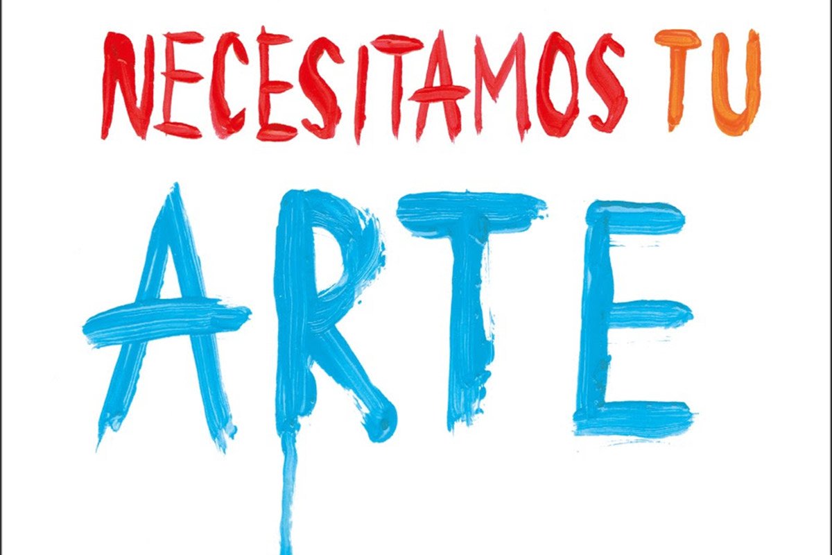 Vista parcial de la portada del libro titulado Necesitamos tu arte.