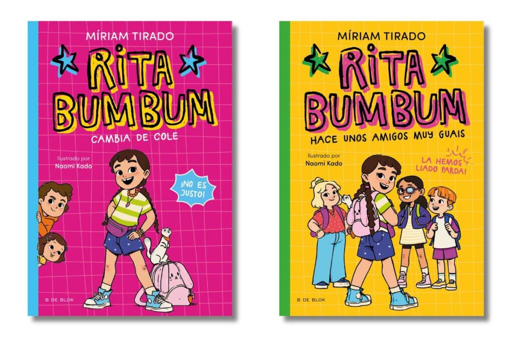 Dos libros de la colección  Rita Bumbum.