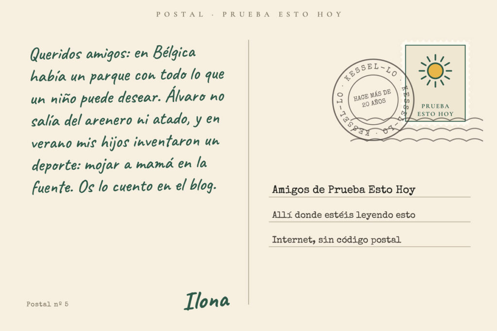 Reverso de la postal enviada desde Kessel-Lo.
